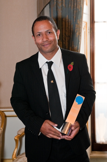 Receiving an award in Buckingham Palace, 2011. My co-authors were Antonia Clare, Frances Eales, and Steve Oakes.